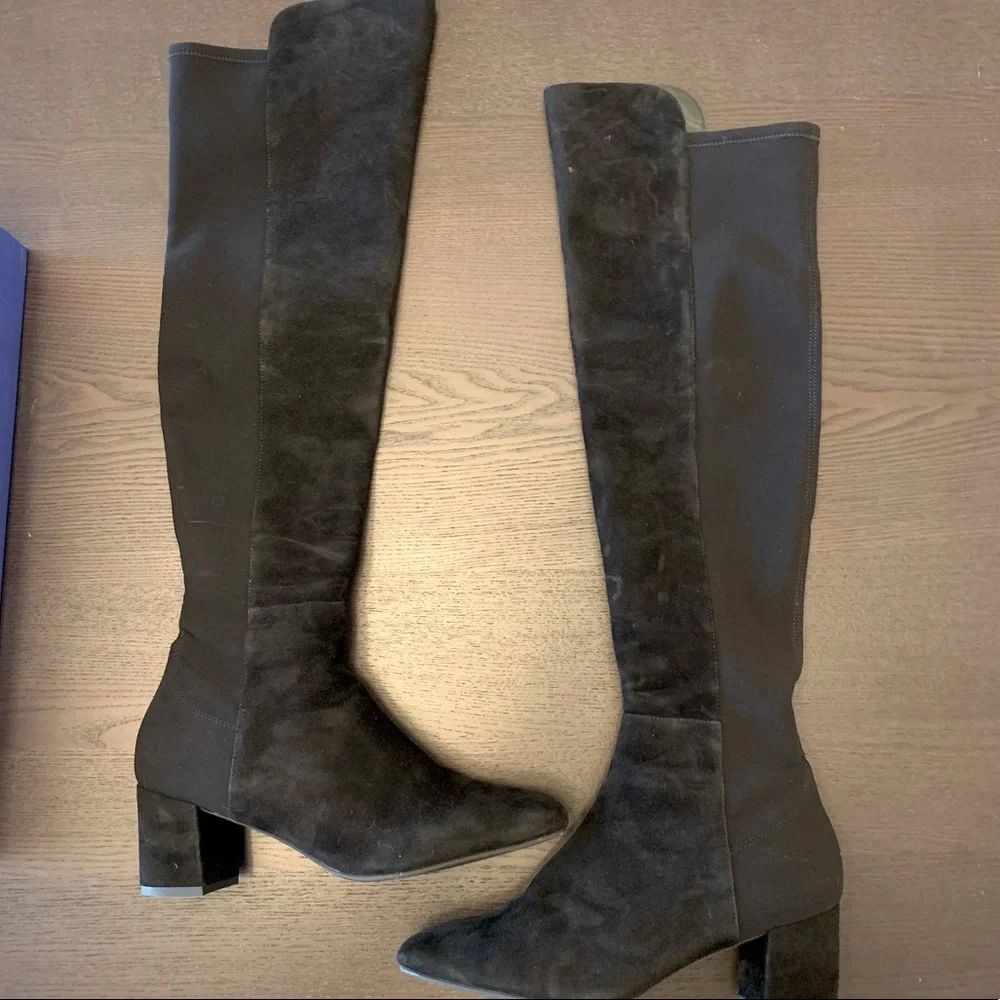 Stuart Weitzman Black Over the Knee Boots - Picture 1 of 5